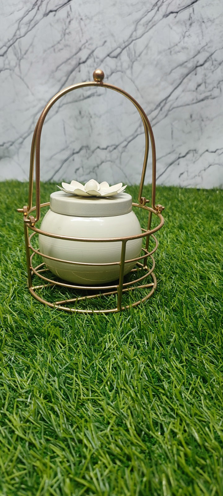 Hamper Basket with Metal jar