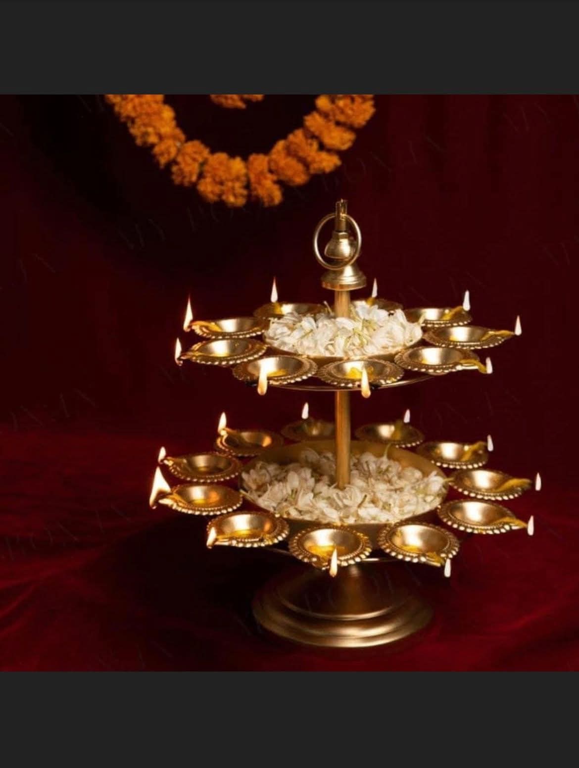 Tiered Deepak Urli stand