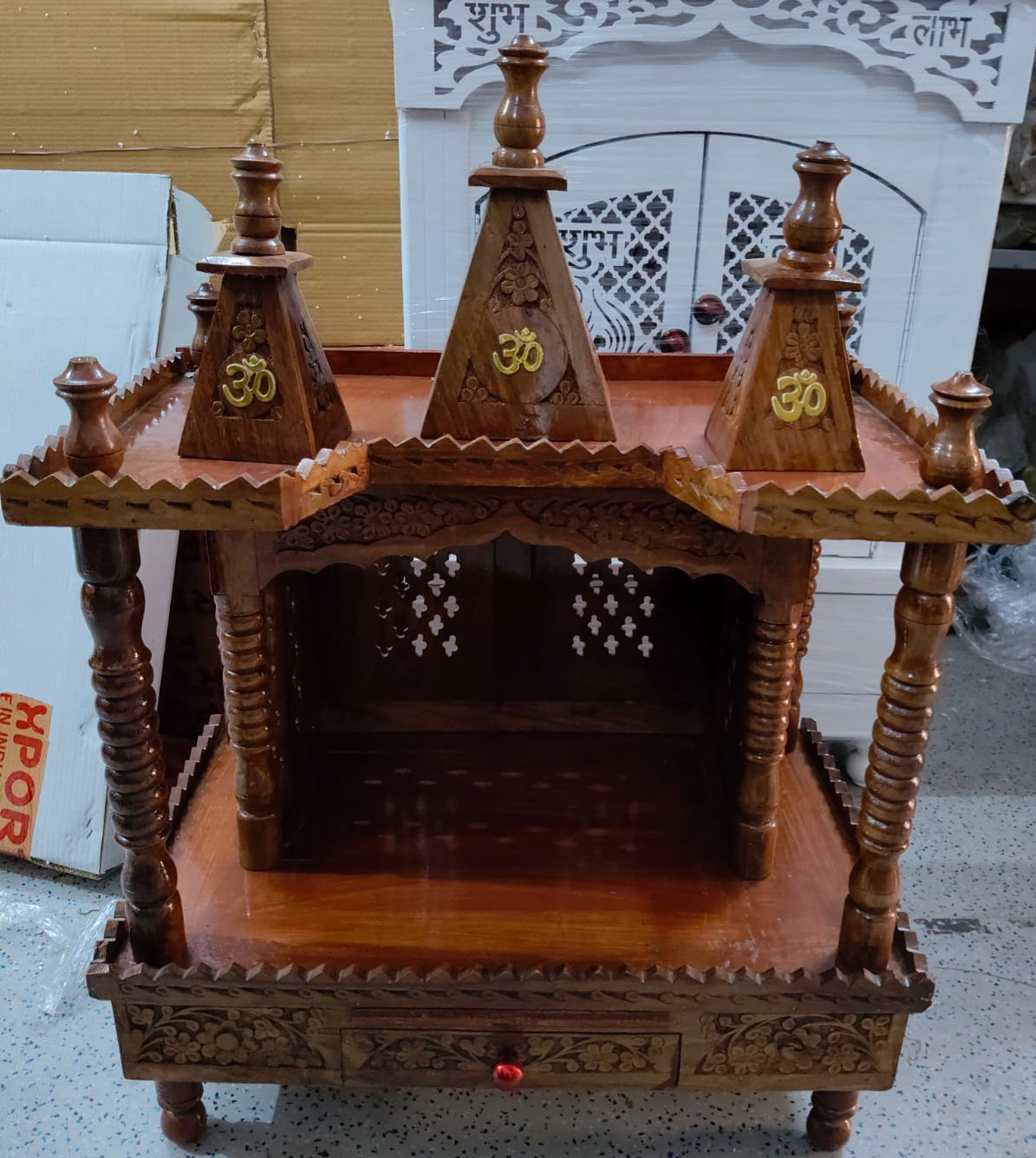 Brown Temple handcrafted teakwood