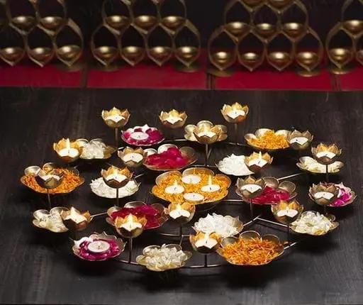 Rangoli center decor/tealight holder-2.5 ft