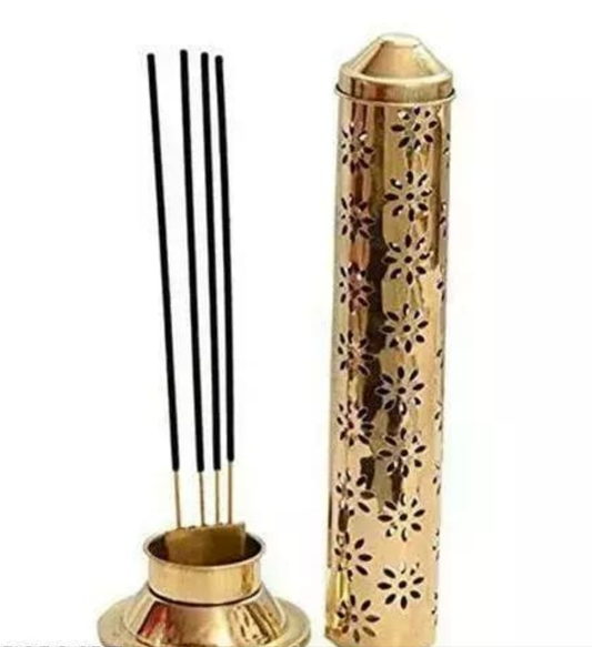 Safety Agarbatti Stand Brass Gold