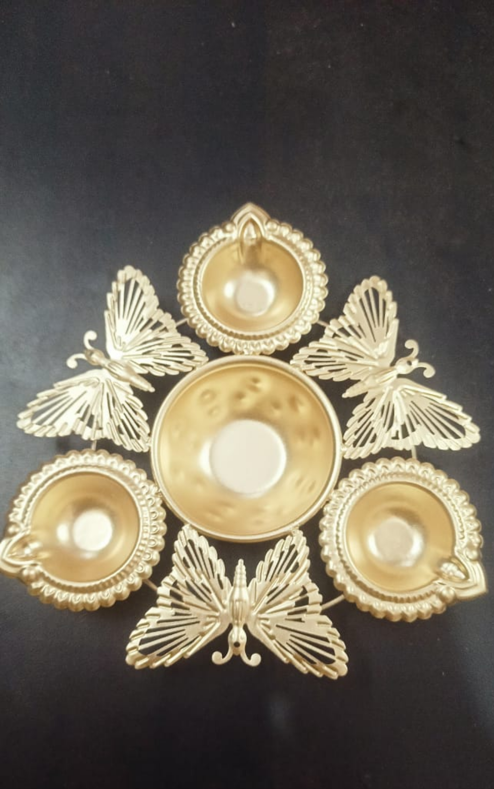 Diya urli with Butterfly design