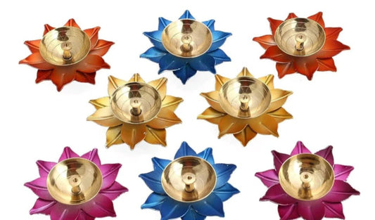 Colorful Brass Diya