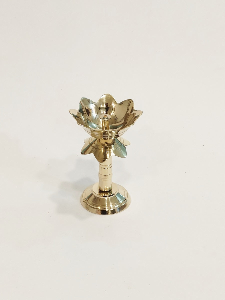 Pure Brass Akhand Lotus Diya