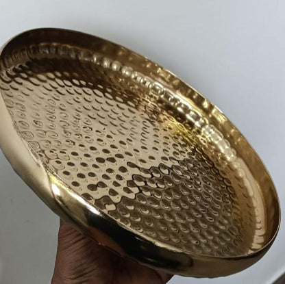 Hammered Serving Tray/Pooja plate