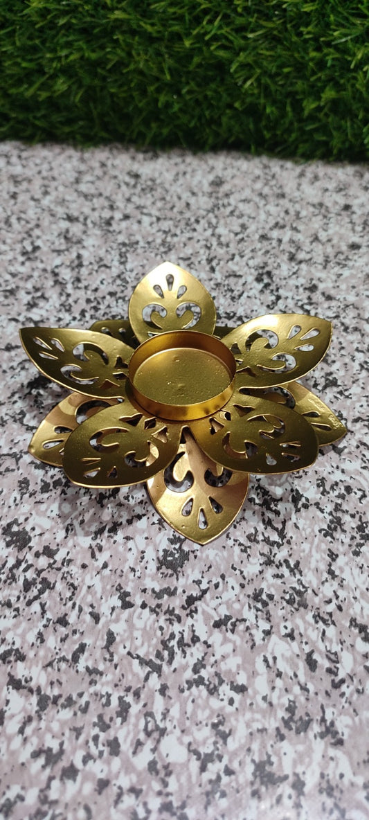 Lotus cut Diya - tealight/ candle holder