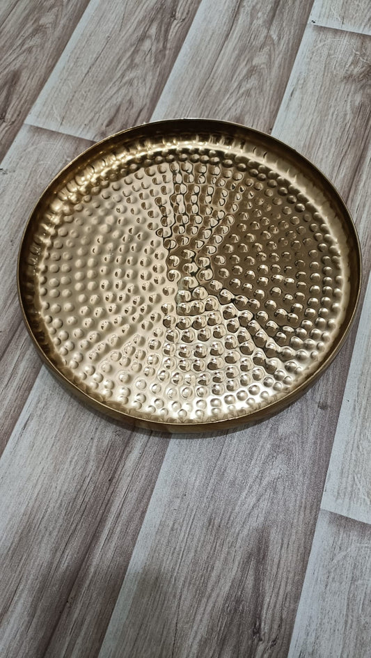 Hammered Serving Tray/Pooja plate