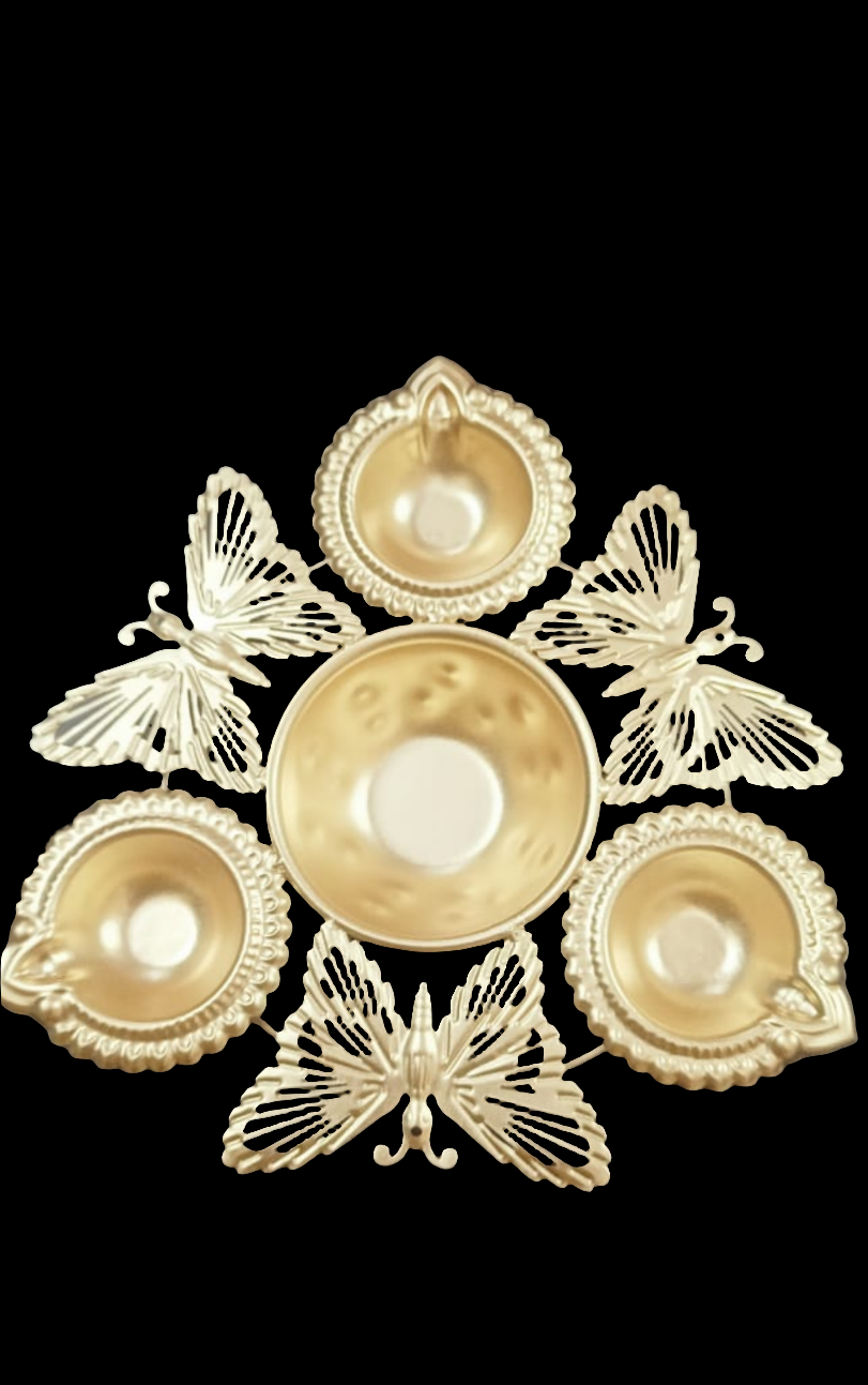 Diya urli with Butterfly design