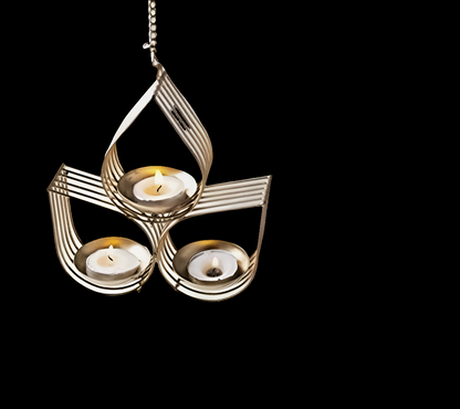Home Decor Iron Half Lotus Hanging Tealight Candle Holder
