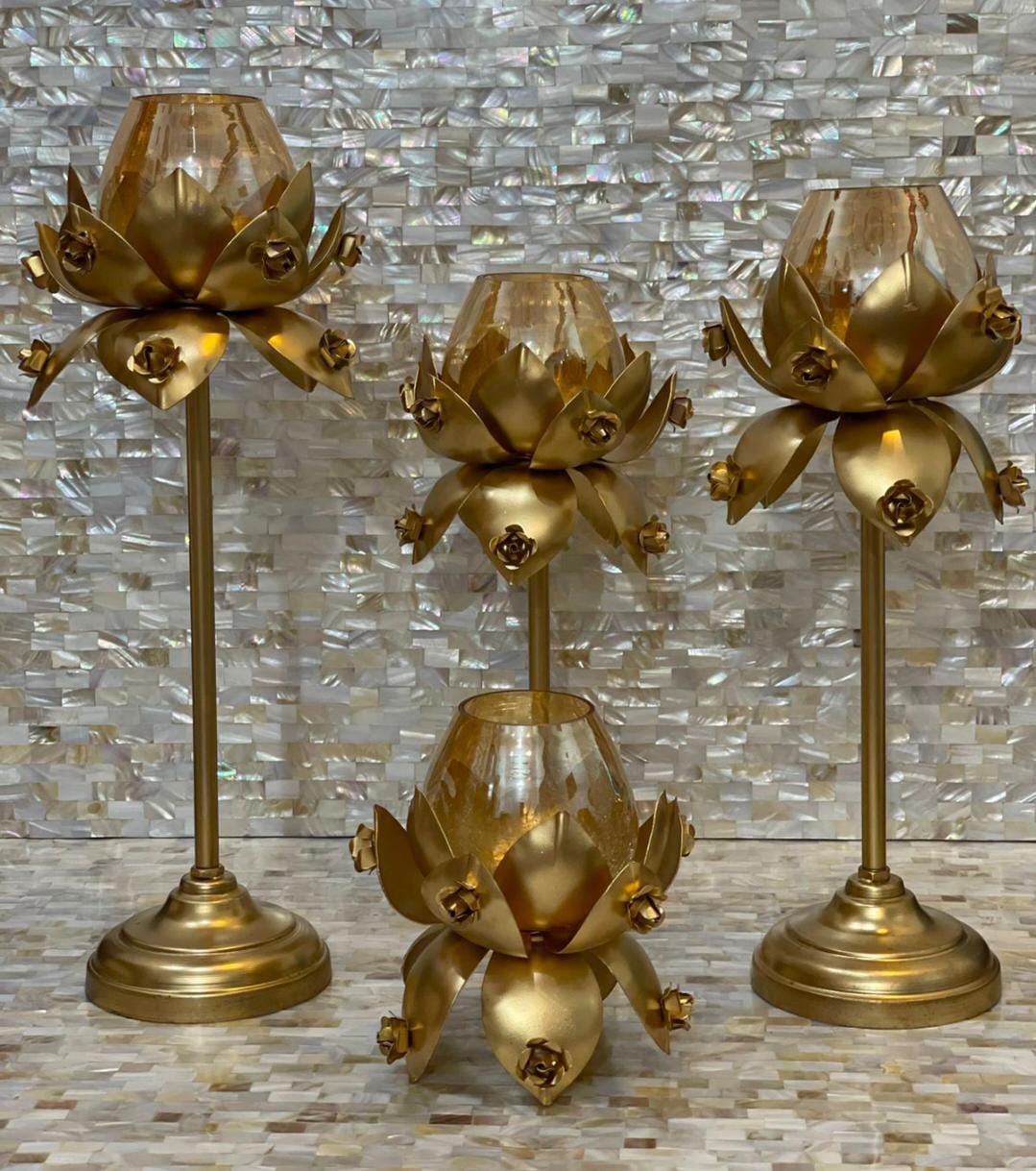 Lotus Flower Candelabra/Candle Holder/Diya Holder stand