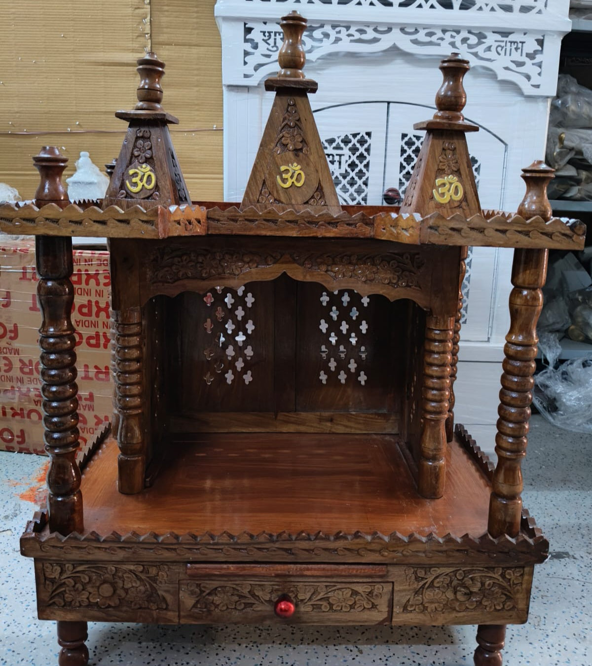 Brown Temple handcrafted teakwood