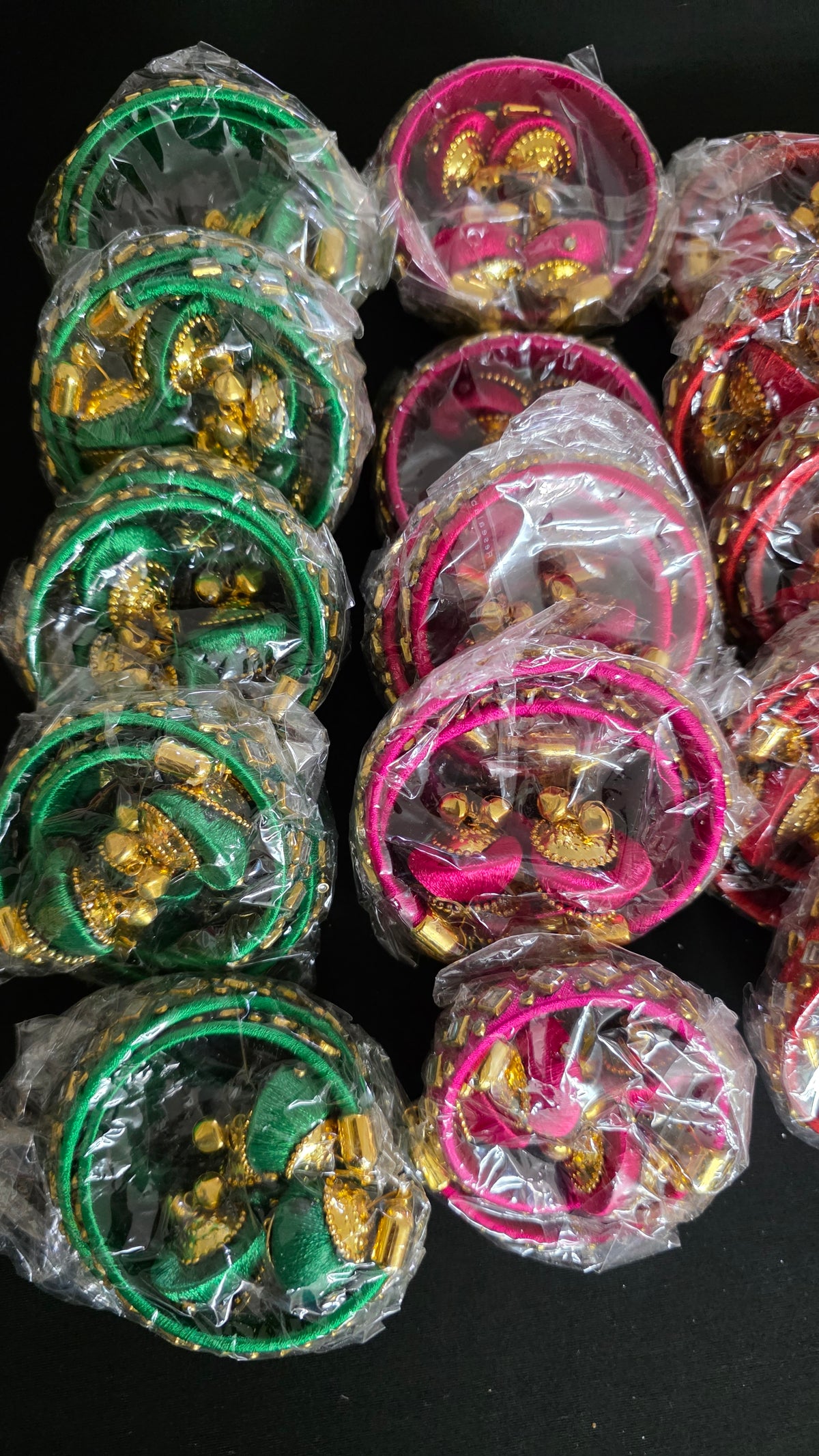 Silk thread bangle/bracelet with mirror work