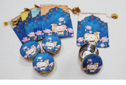 Stainless steel Box with matching Bag gift set
