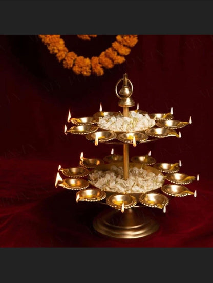 Tiered Deepak Urli stand
