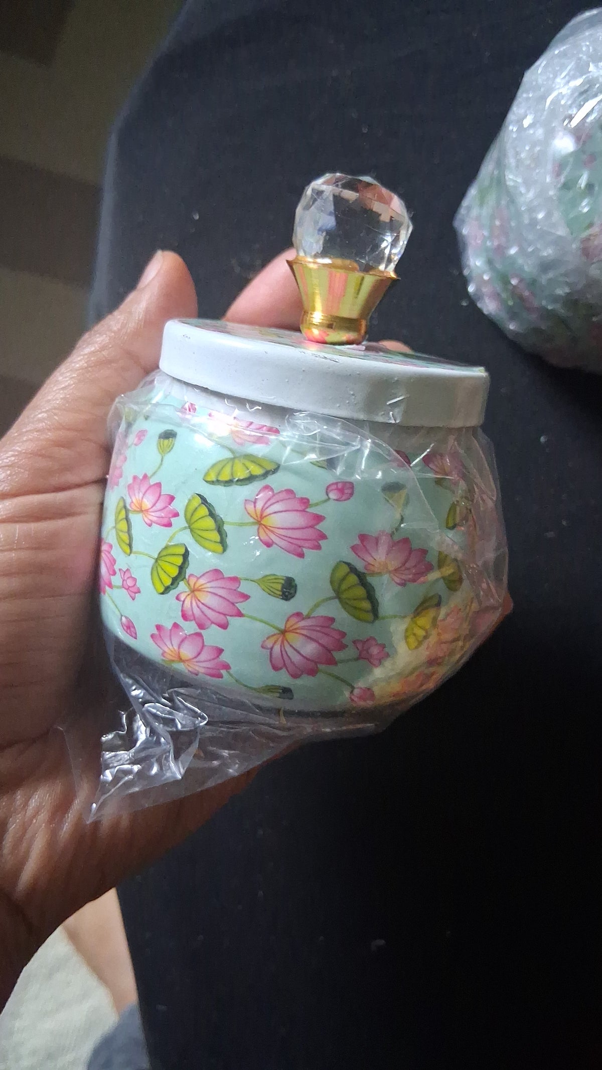 Metal Pichwai print jars