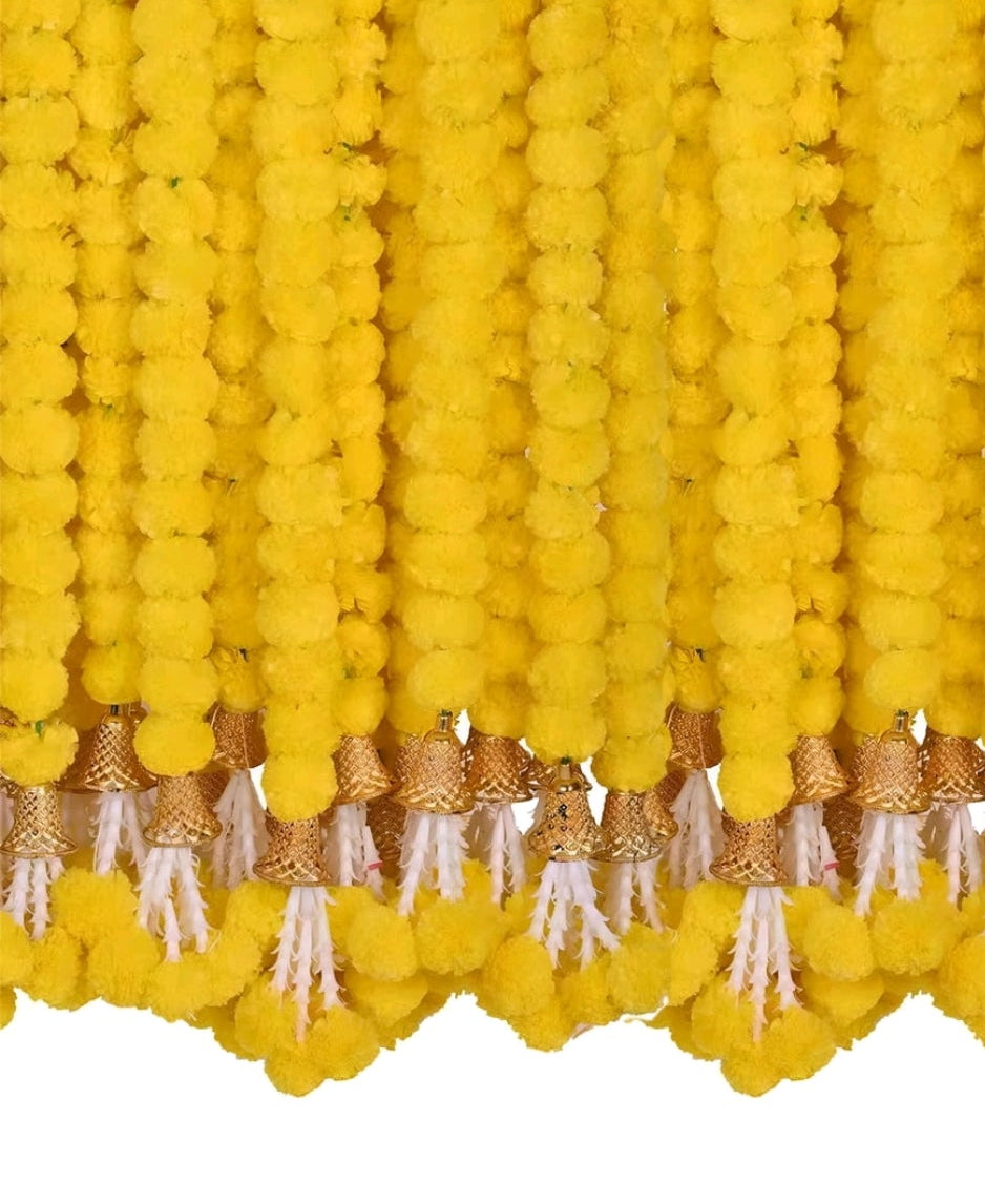 Marigold Garland with Lily hanging ( pack of 5) 72 inch
