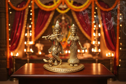 Radha-Krishna Brass Idol