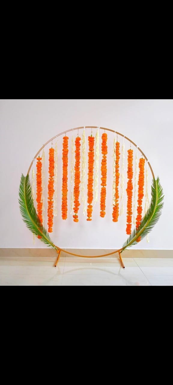 Metal Round frame for Backdrop/Mandap/PujaSetup Varalakshmi/Ganpati
