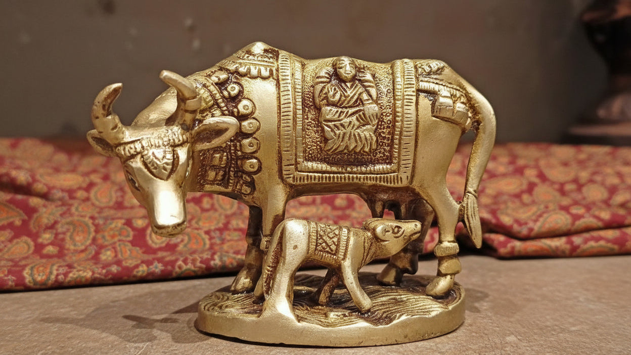 Pure Brass Kamdhenu Cow