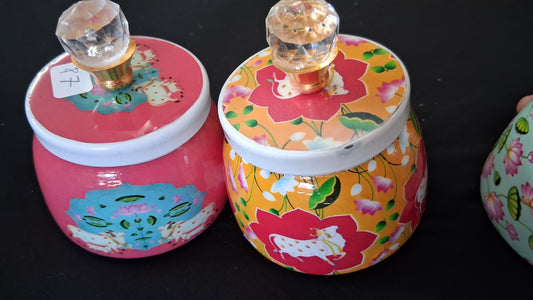 Pichwai Metal Jars Wedding Favors/Return Gifts