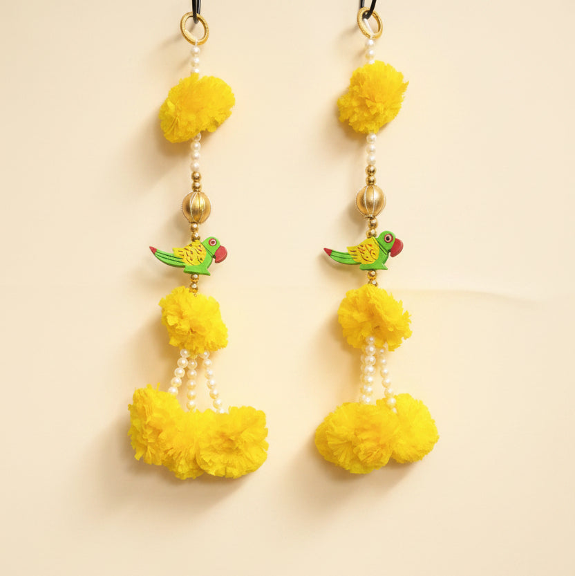 Marigold hanging with parrots ( pair-1 feet)
